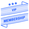 Vip Membershop Star Ribbon Element from Vector Badges Set