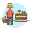 Grocery Shopping 3 1 Illustration from UX Colors Set