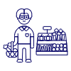 Grocery Shopping 3 1 Illustration from UX Line Set