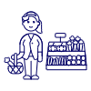 Grocery Shopping 3 2 Illustration from UX Line Set