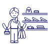 Shopping Female Section 1 Illustration from UX Line Set