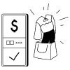 Shopping Payment Processed Using Online Payment Via Smartphone Clothing  illustration - Free transparent PNG, SVG. No sign up needed.