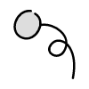 Filled Bullet Point Spiral Element from Variable Scribbles Set