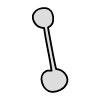 Filled Bullet Two Way Bold Element from Variable Scribbles Set