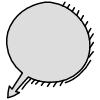 Chat Bubble Arrow Point Shadow Filled Element from Variable Scribbles Set