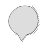Chat Bubble Circle Point Shadow Filled Element from Variable Scribbles Set