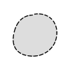Chat Bubble Circle Small Plain Dash Filled Element from Variable Scribbles Set