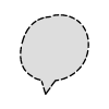 Chat Bubble Circle Small Point Dash Filled Element from Variable Scribbles Set