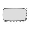 Chat Bubble Horizontal Small Plain Shadow Filled Element from Variable Scribbles Set
