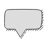 Chat Bubble Horizontal Small Point Shadow Filled Element from Variable Scribbles Set