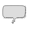 Chat Bubble Horizontal Small Thought Shadow Filled Element from Variable Scribbles Set