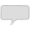 Chat Bubble Horizontal Thought Dash Filled Element from Variable Scribbles Set