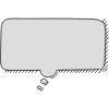 Chat Bubble Horizontal Thought Shadow Filled Element from Variable Scribbles Set