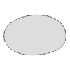 Chat Bubble Oval Plain Dash Filled Element from Variable Scribbles Set