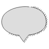 Chat Bubble Oval Point Shadow Filled Element from Variable Scribbles Set