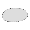 Chat Bubble Oval Small Plain Dash Filled Element from Variable Scribbles Set