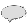 Chat Bubble Oval Small Point Shadow Filled Element from Variable Scribbles Set
