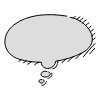 Chat Bubble Oval Small Thought Shadow Filled Element from Variable Scribbles Set
