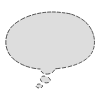 Chat Bubble Oval Thought Dash Filled Element from Variable Scribbles Set
