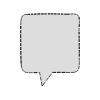 Chat Bubble Square Point Dash Filled Element from Variable Scribbles Set