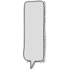Chat Bubble Vertical Point Shadow Filled Element from Variable Scribbles Set