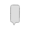 Chat Bubble Vertical Small Point Dash Filled Element from Variable Scribbles Set