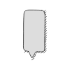 Chat Bubble Vertical Small Point Shadow Filled Element from Variable Scribbles Set