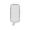 Chat Bubble Vertical Small Thought Dash Filled Element from Variable Scribbles Set
