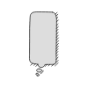 Chat Bubble Vertical Small Thought Shadow Filled Element from Variable Scribbles Set