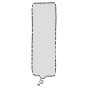 Chat Bubble Vertical Thought Dash Filled Element from Variable Scribbles Set