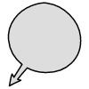 Filled Chat Bubble Arrow Point Element from Variable Scribbles Set