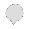 Filled Chat Bubble Circle Point Element from Variable Scribbles Set