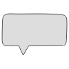 Filled Chat Bubble Horizontal Point Element from Variable Scribbles Set