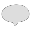 Filled Chat Bubble Oval Point Element from Variable Scribbles Set