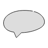 Filled Chat Bubble Oval Small Point Element from Variable Scribbles Set