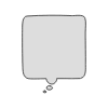Filled Chat Bubble Square Thought Element from Variable Scribbles Set