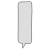 Filled Chat Bubble Vertical Point Element from Variable Scribbles Set