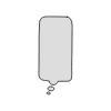 Filled Chat Bubble Vertical Small Thought Element from Variable Scribbles Set