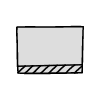 Filled Rectangle Bottom Element from Variable Scribbles Set