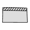 Filled Rectangle Top Element from Variable Scribbles Set
