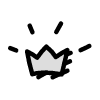 Filled Crown Shadow Element from Variable Scribbles Set
