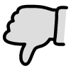 Filled Dislike Thumb Down Element from Variable Scribbles Set