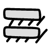 Filled Equal Shadow Element from Variable Scribbles Set
