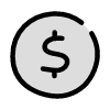 Filleds Coin Dollar Element from Variable Scribbles Set