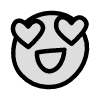 Filleds Smiley Love Element from Variable Scribbles Set