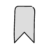 Filled Bookmark 1 Element from Variable Scribbles Set