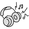 Filled Headphone Music element - Free transparent PNG, SVG. No sign up needed.