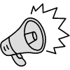 Filled Megaphone Element from Variable Scribbles Set