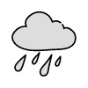 Filled Rain Cloud Element from Variable Scribbles Set