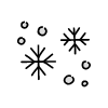 Filled Snow Flakes Element from Variable Scribbles Set